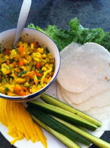 Mango Chicken Tacos with Jicama Shells